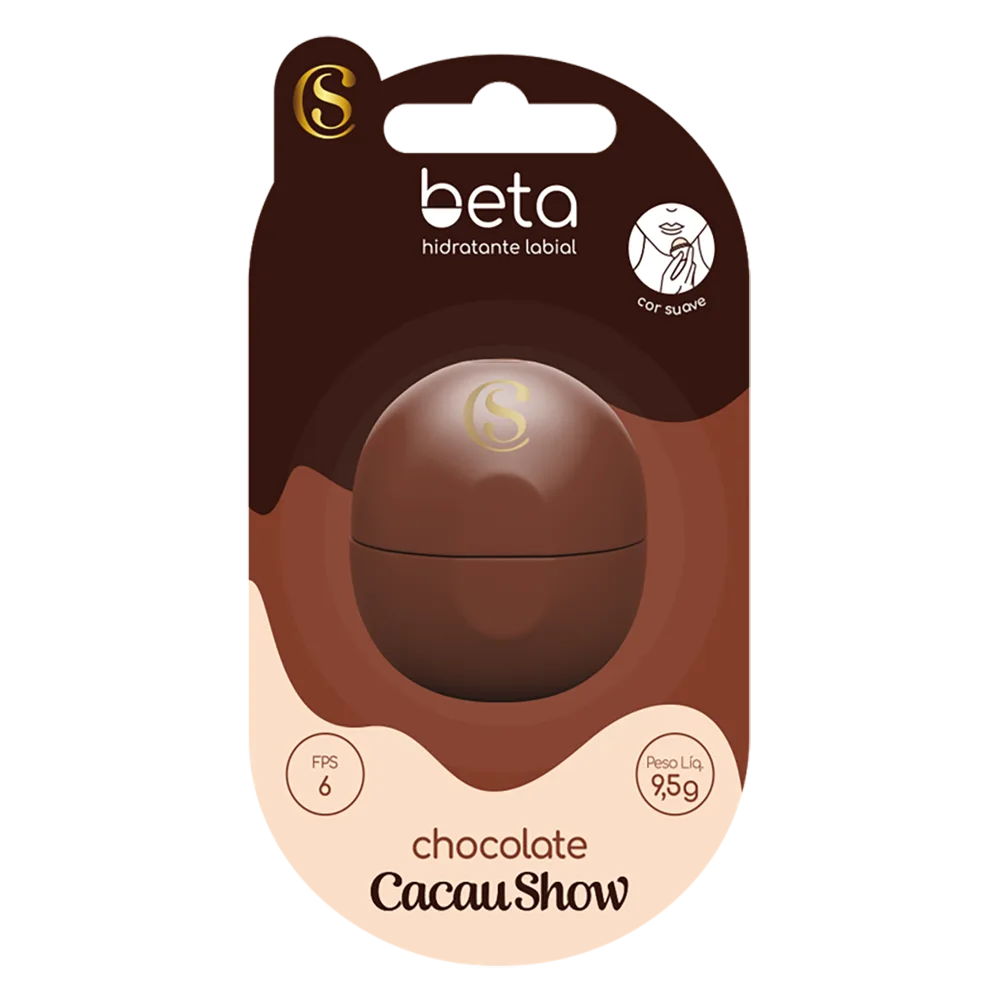 Hidratante Labial Beta Sabor Chocolate 9,5g - foto 1