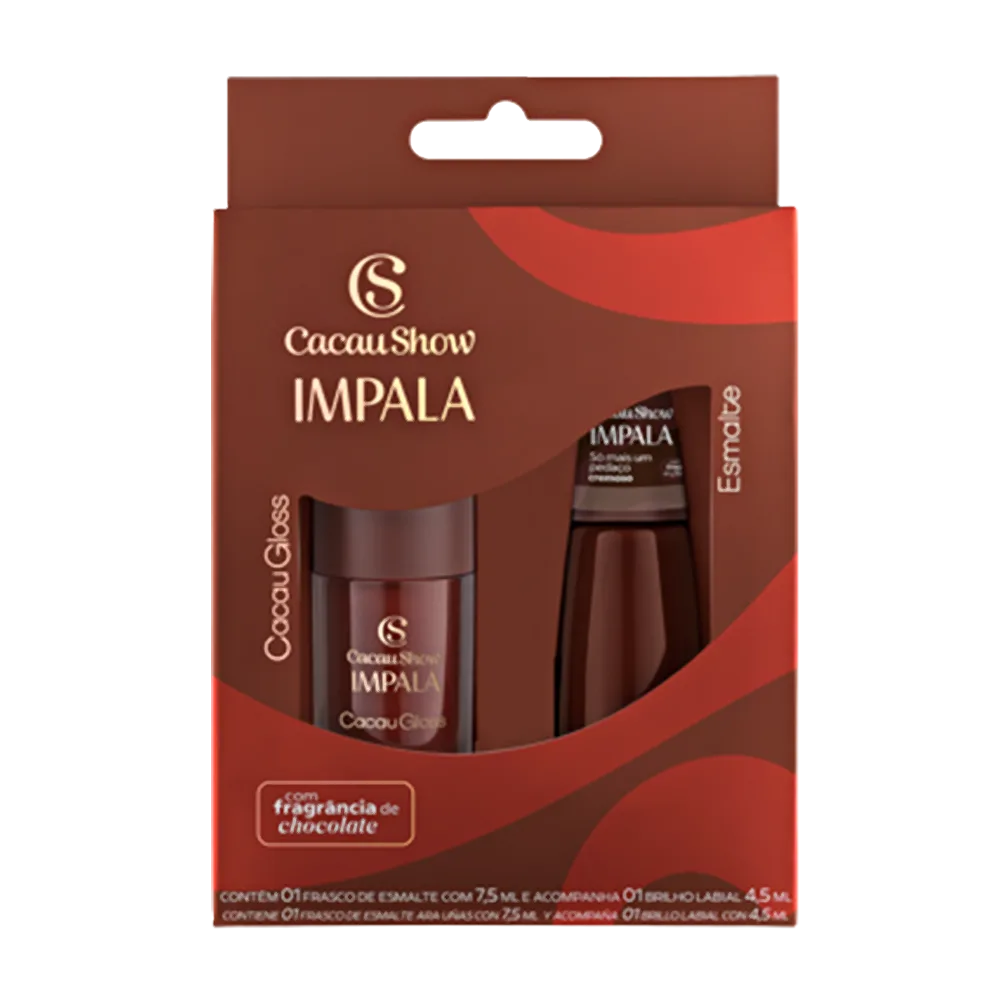 Kit Impala Marrom com Esmalte e Gloss Labial - foto 1