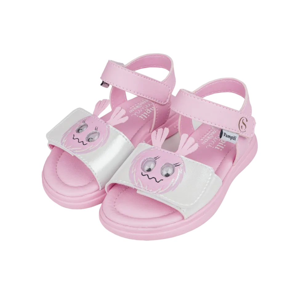 Sandália Infantil Pampili Chocomonstros Claudete Rosa - foto 4