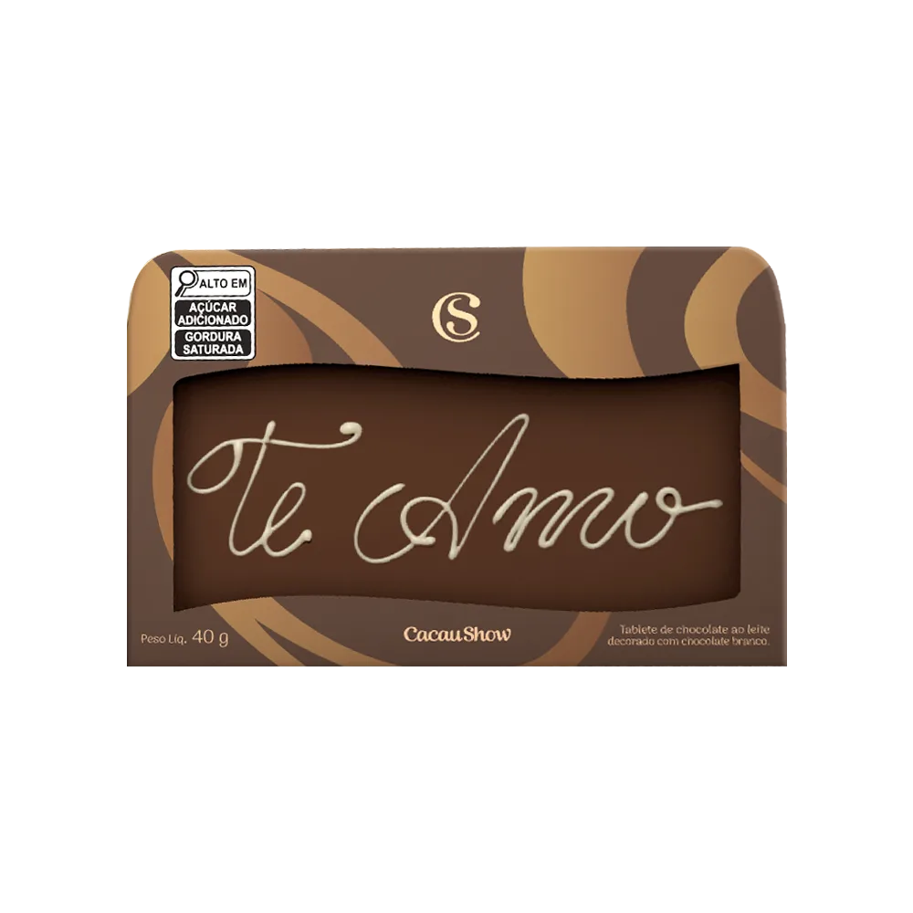 Tablete ao Leite Chocoarte Te Amo 40g - foto 1
