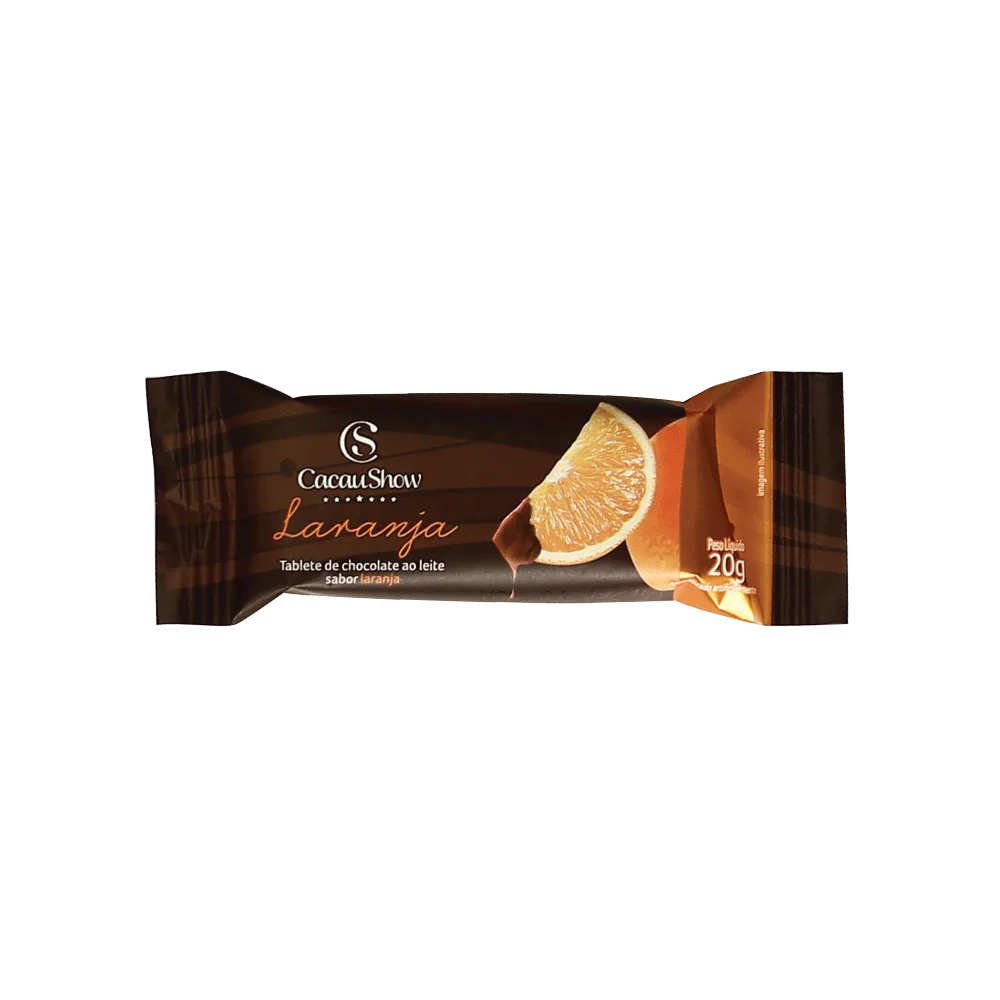 Tablete de Chocolate ao Leite de Laranja 20g - foto 1