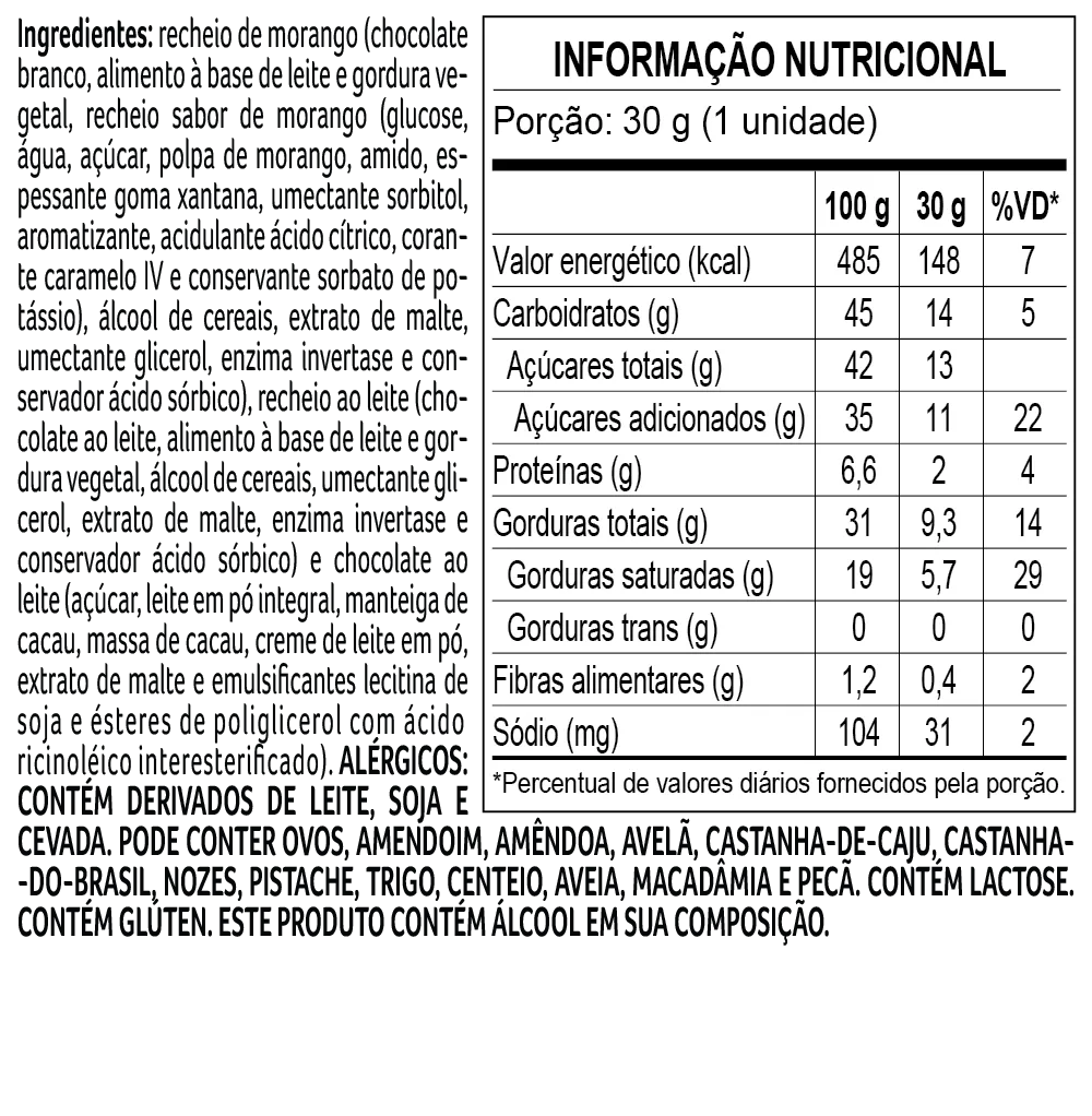 Trufa ao Leite de Morango 30g - foto 2