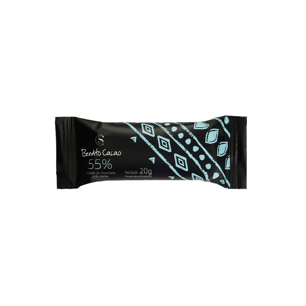 Tablete Bendito Cacao de Chocolate 55% Cacau 20g - foto 1