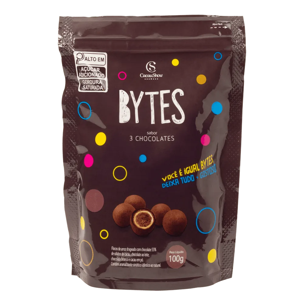 Drageado Bytes 3 Chocolates 100g - foto 1