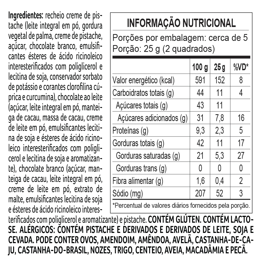 Tablete LaNut ao Leite e Branco Pistache 130g - foto 3