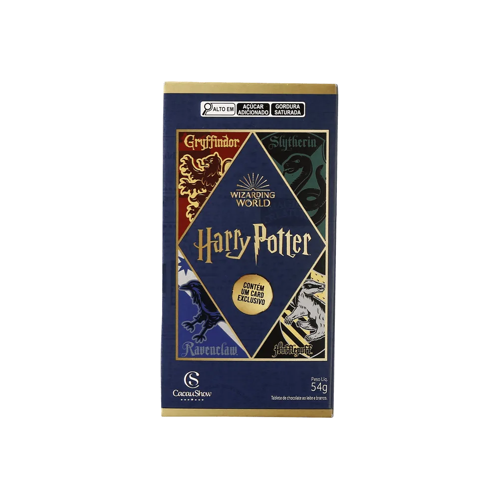 Tablete Harry Potter ao Leite e Branco 54g - foto 1