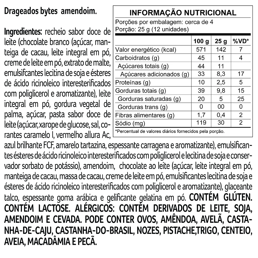 Drageado Bytes de Amendoim 100g - foto 2