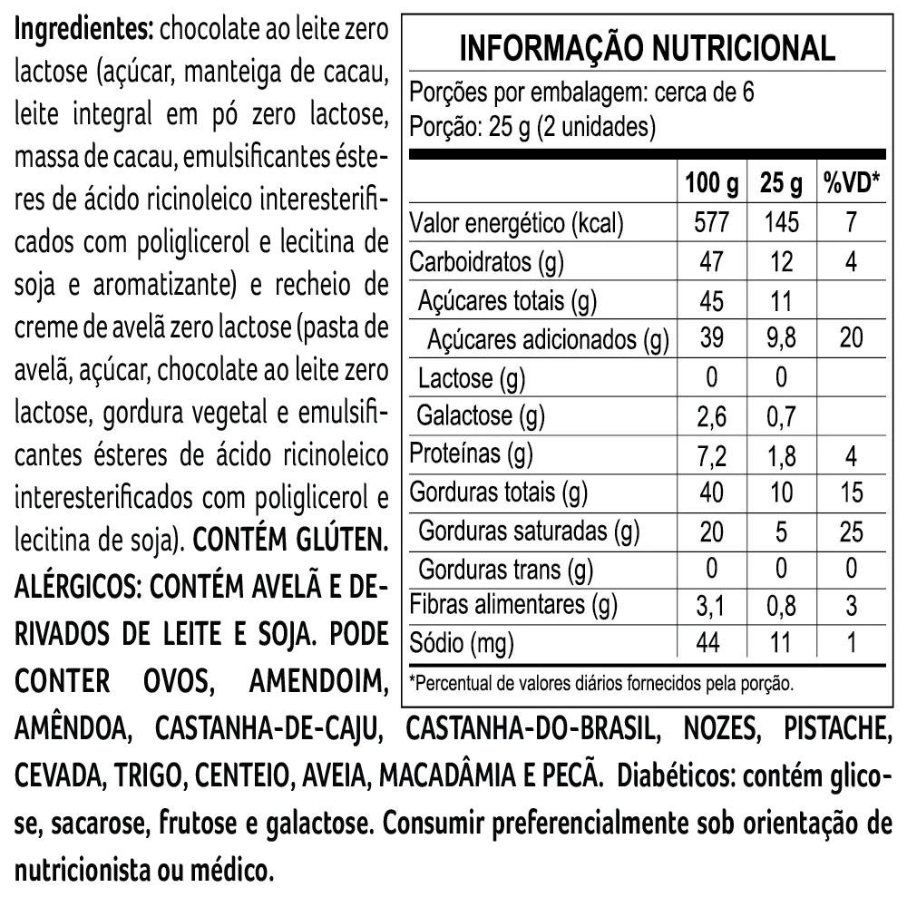 Caixa de Bombom Bless Zero Lactose Avelã 160g - foto 2