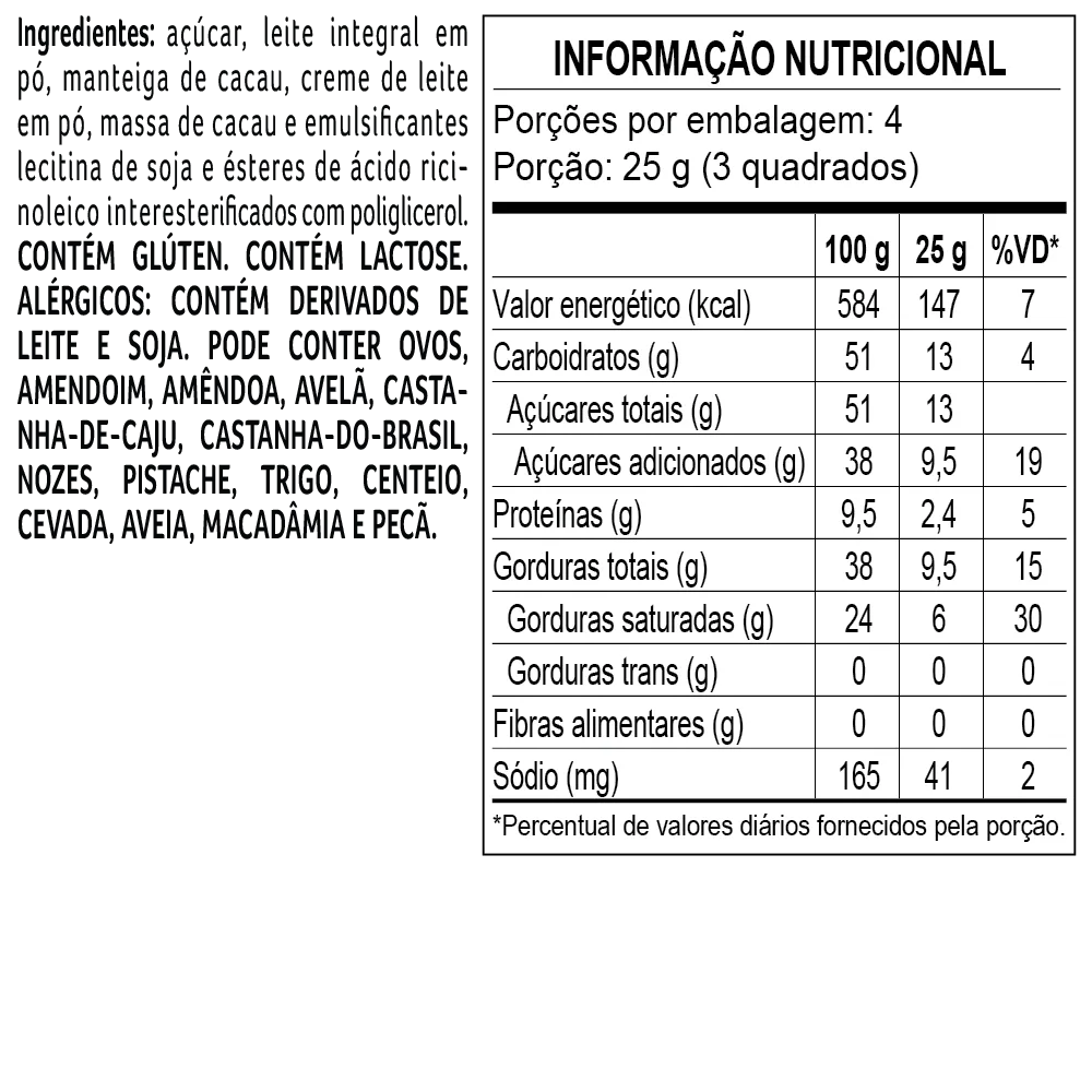 Tablete laCreme Gold de Chocolate Branco 100g - foto 2