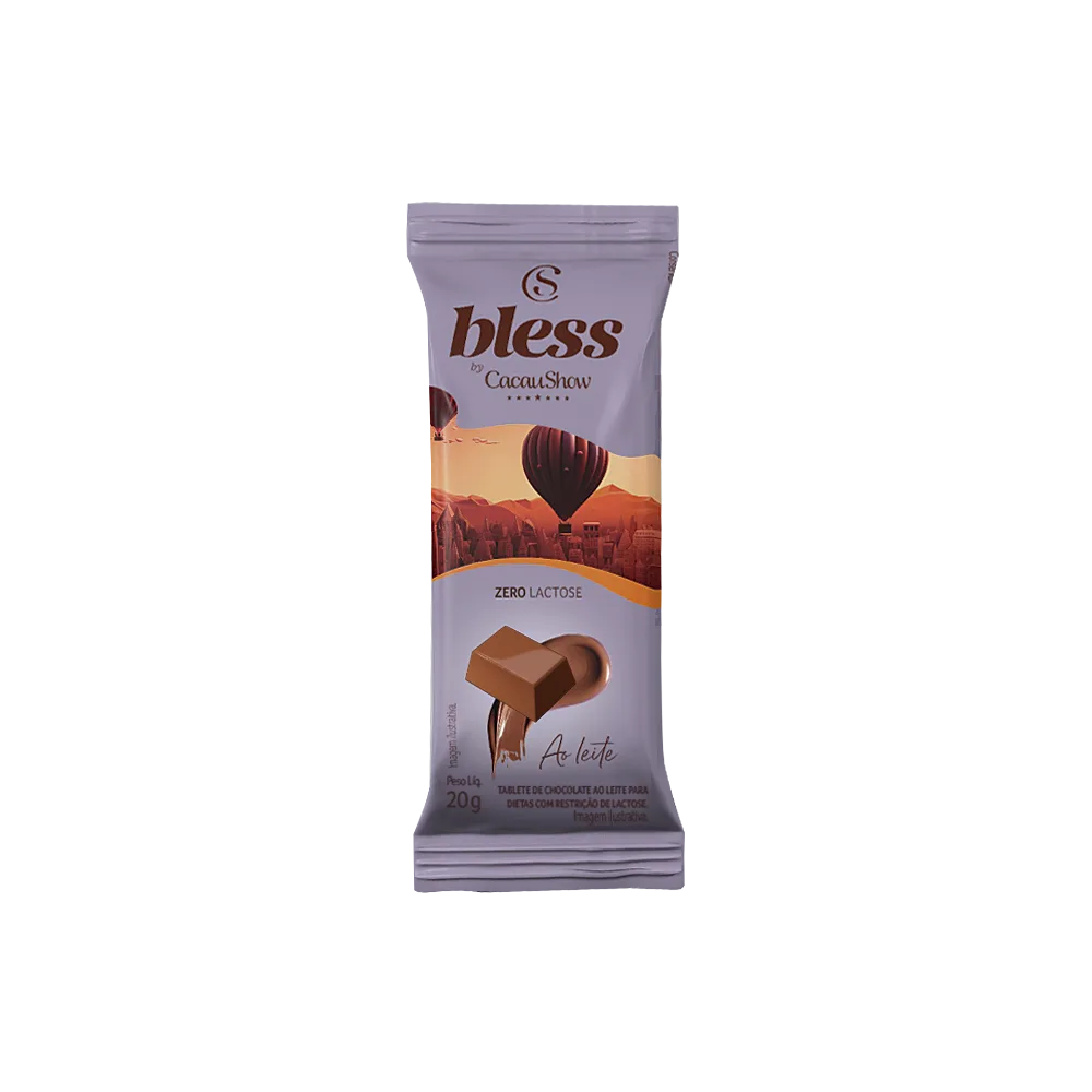 Tablete Bless Zero Lactose ao Leite 20g - foto 1