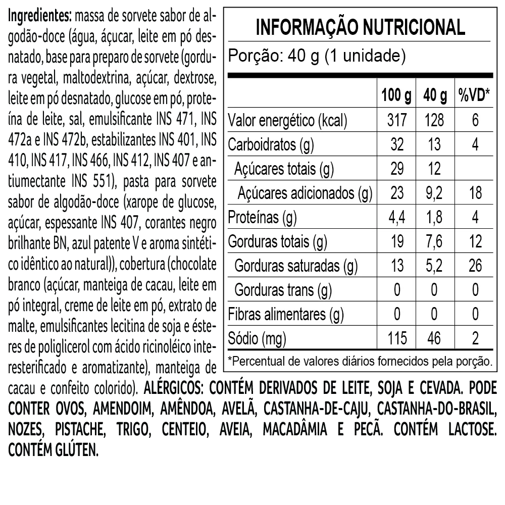 Sorvete Ursinhos Carinhosos Algodão Doce 40g - foto 2