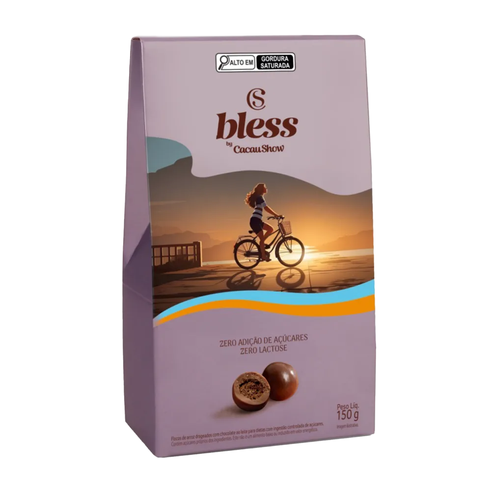 Drageado Bless Zero Açúcar e Zero Lactose de Chocolate ao Leite 150g - foto 1