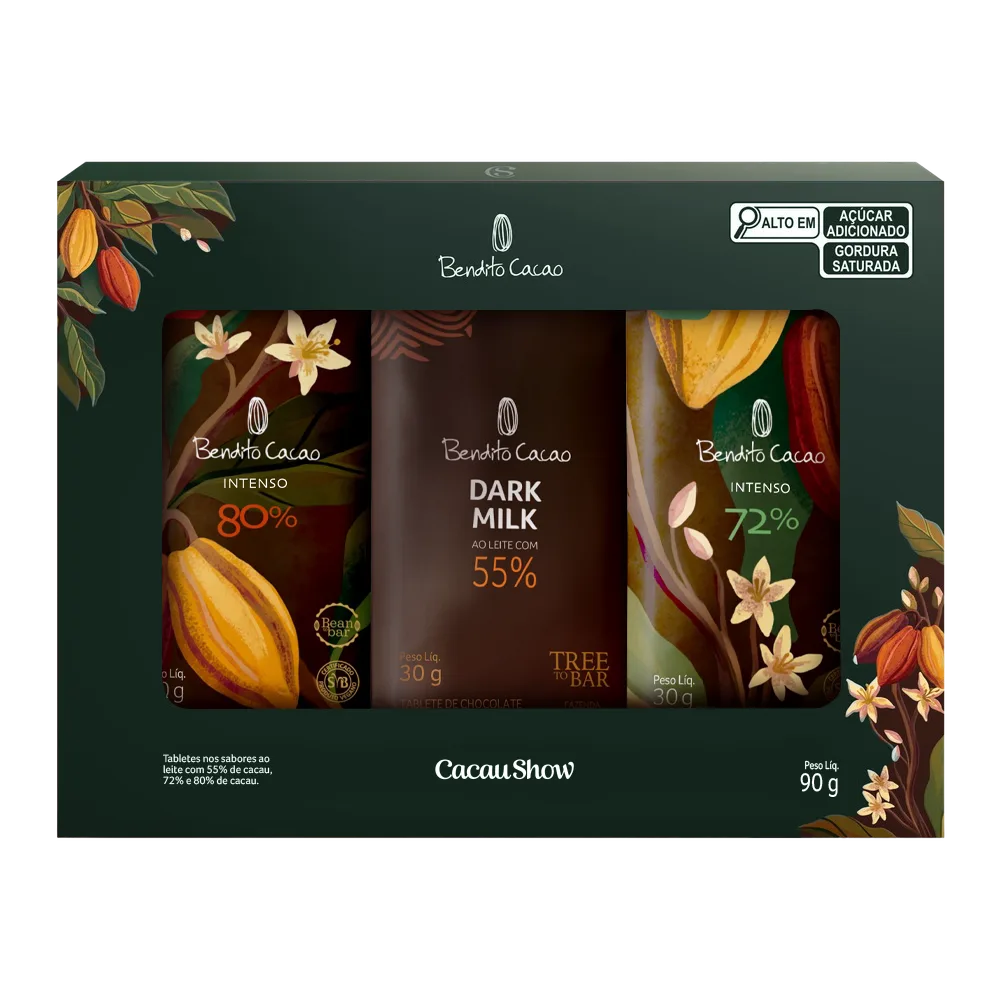 Caixa de Tabletes Intensos Bendito Cacao 90g - foto 1