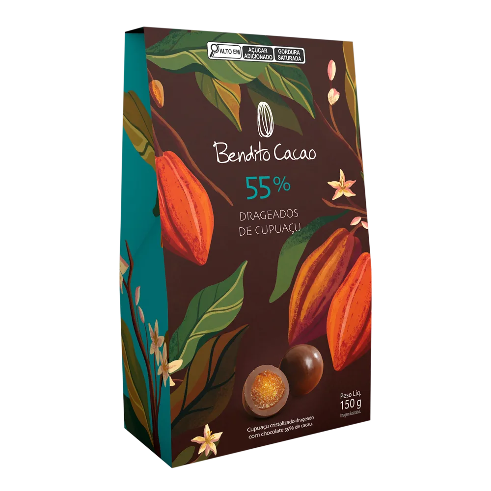 Drageado Bendito Cacao 55% com Cupuaçu 150g - foto 1