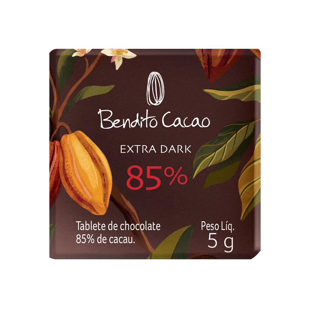 Tablete de Chocolate Intenso Bendito Cacao 85% 5g - foto 1