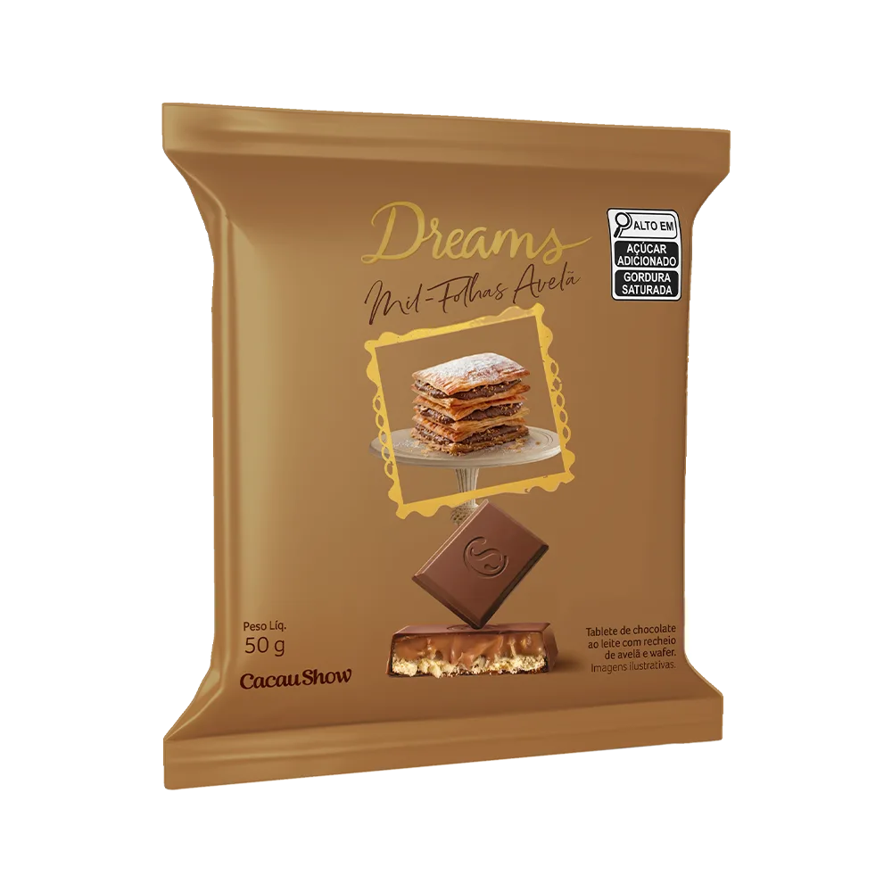 Tablete Dreams Mil-Folhas Avelã 50g - foto 1
