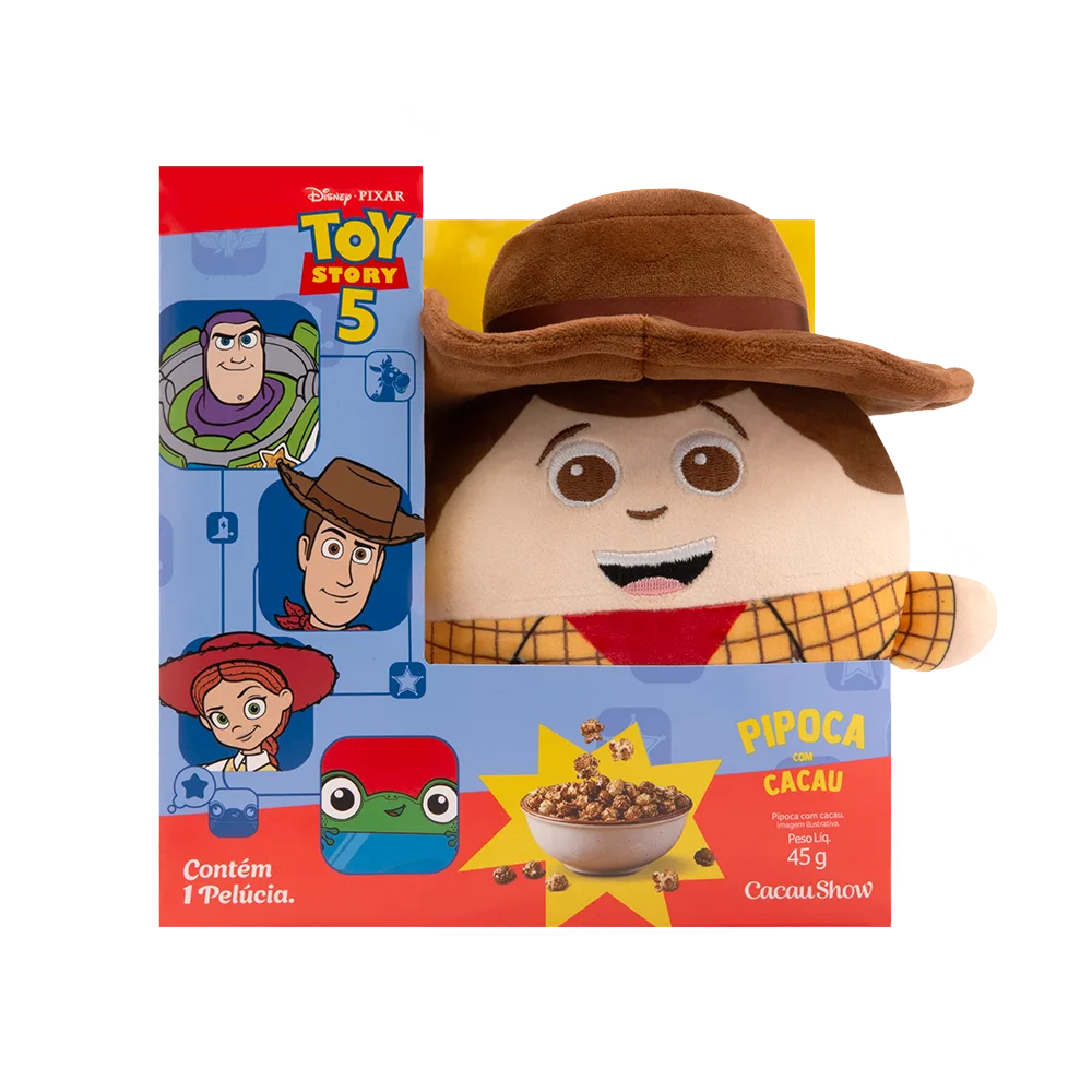 Caixa Pipoca Woody Toy Story 45g - foto 1