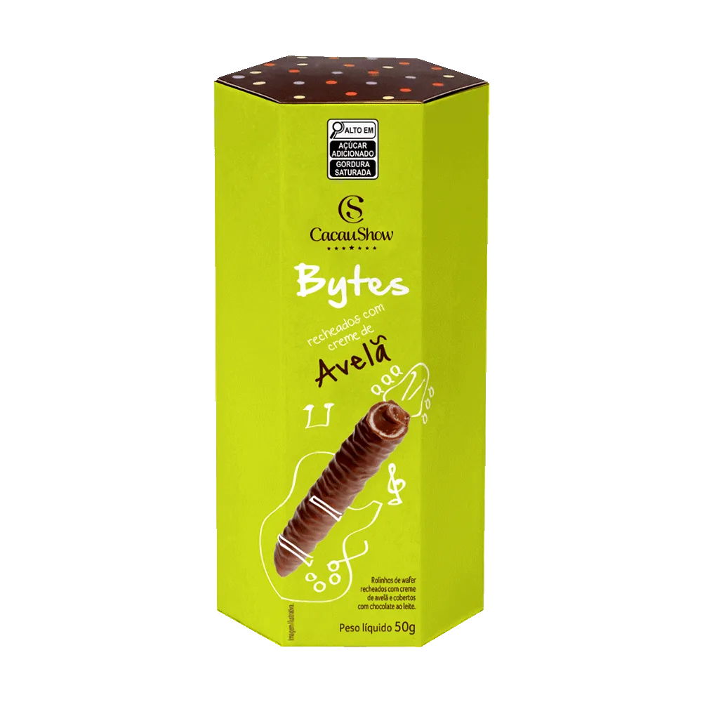 Wafer Bytes Avelã 50g - foto 1